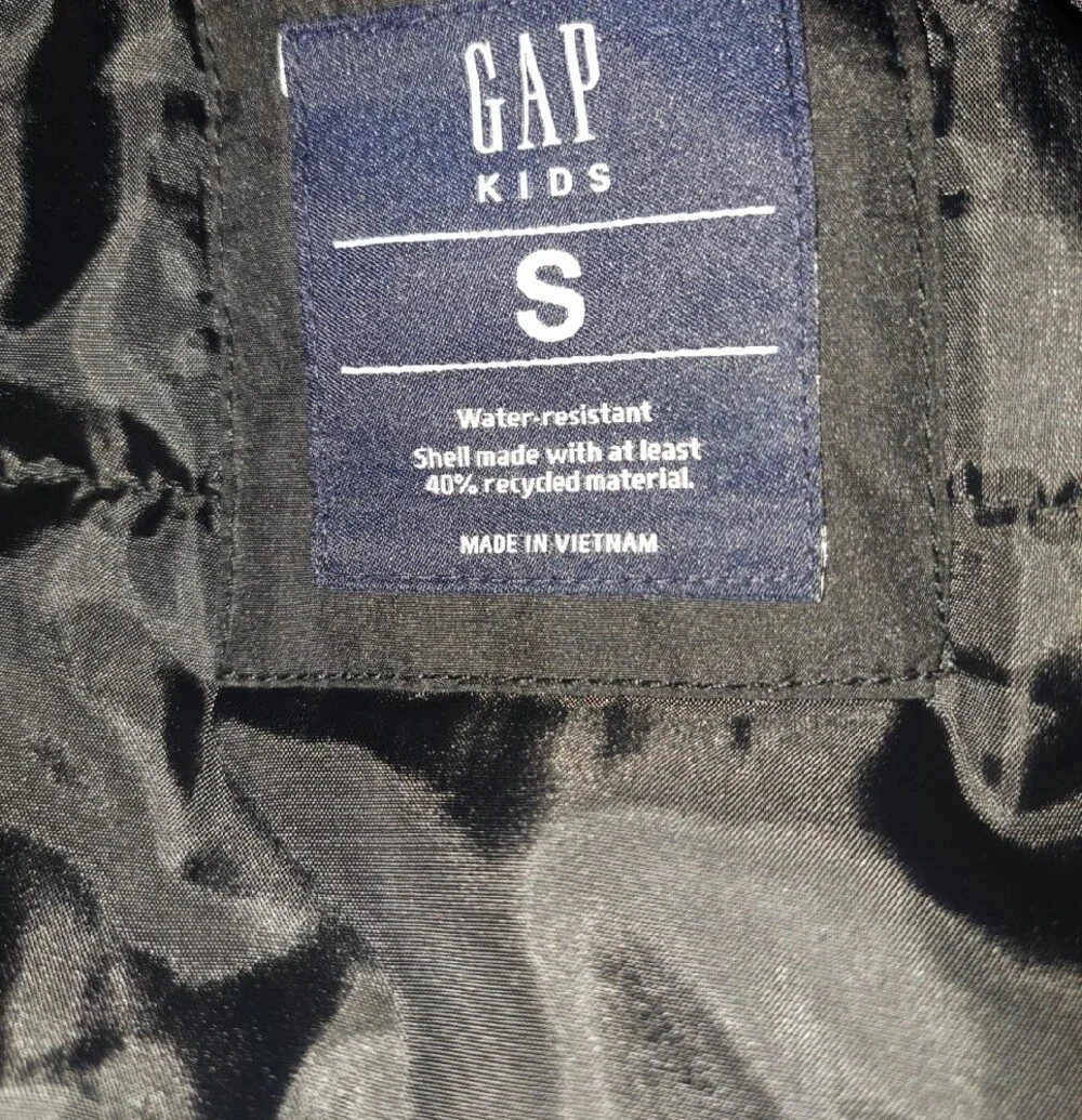Gap Boy's Black Bomber Jacket - Classic Lightweight Coat Small